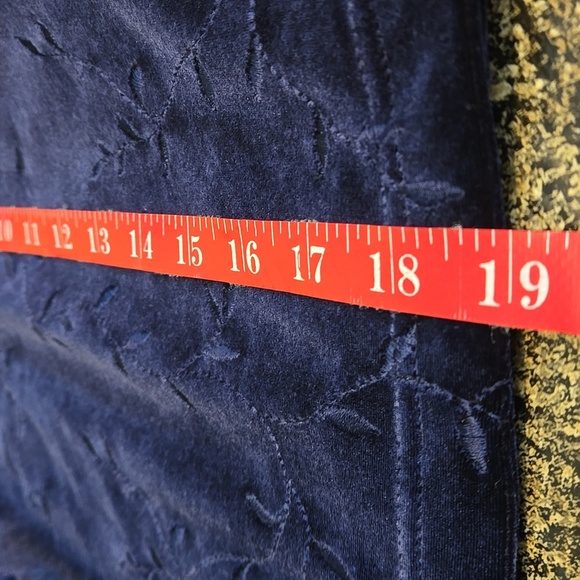 VTG 80's Talbots Blue Velvety Velour Maxi Dress with Jacket Women size M petite - Picture 13 of 15